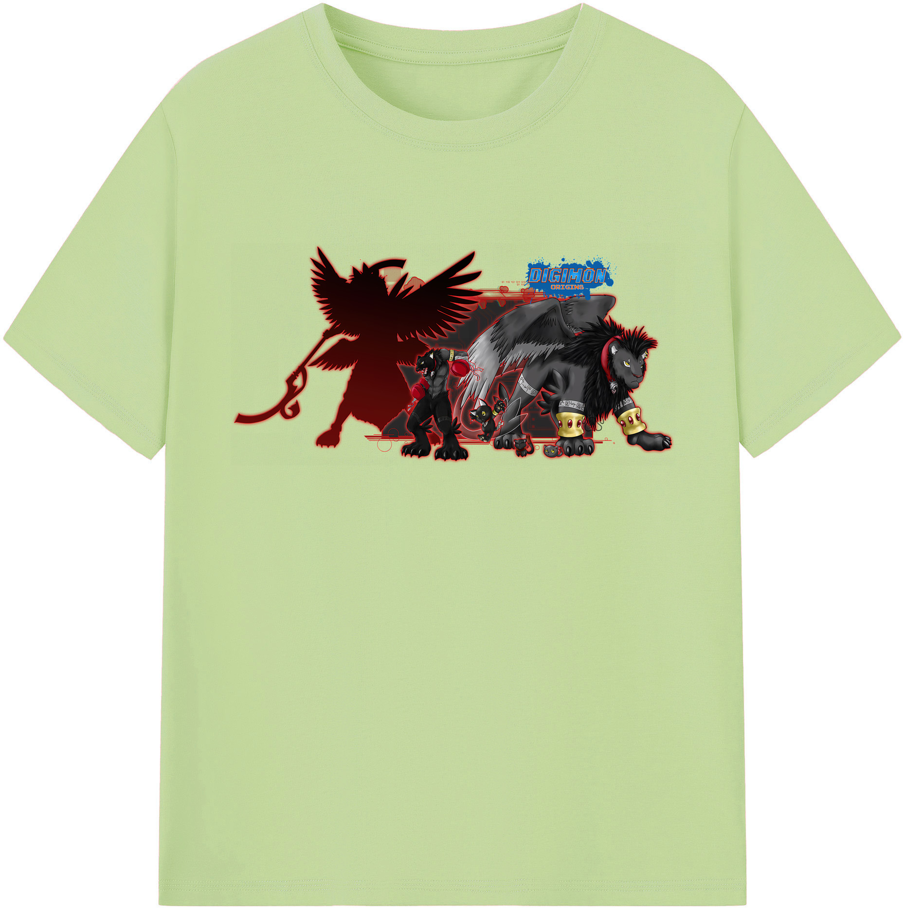 （画像用） Digimon デジタルモンスター/デジモン 綿100％半袖Tシャツ（フロントプリント）